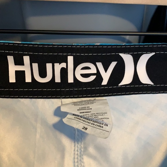 Hurley Light Blue & Gray Board Shorts Size 28 - Picture 6 of 6